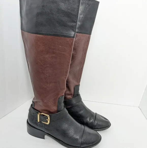 Vince Camuto two tone leather boots - Picture 16 of 16